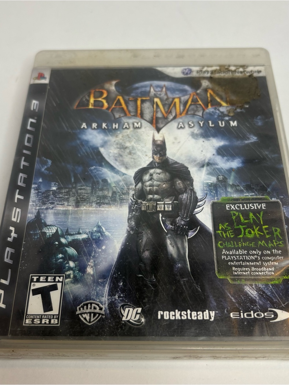 Batman Arkham Asylum PS3 2009 Sony PlayStation 3 No Manual Case Damage TESTED